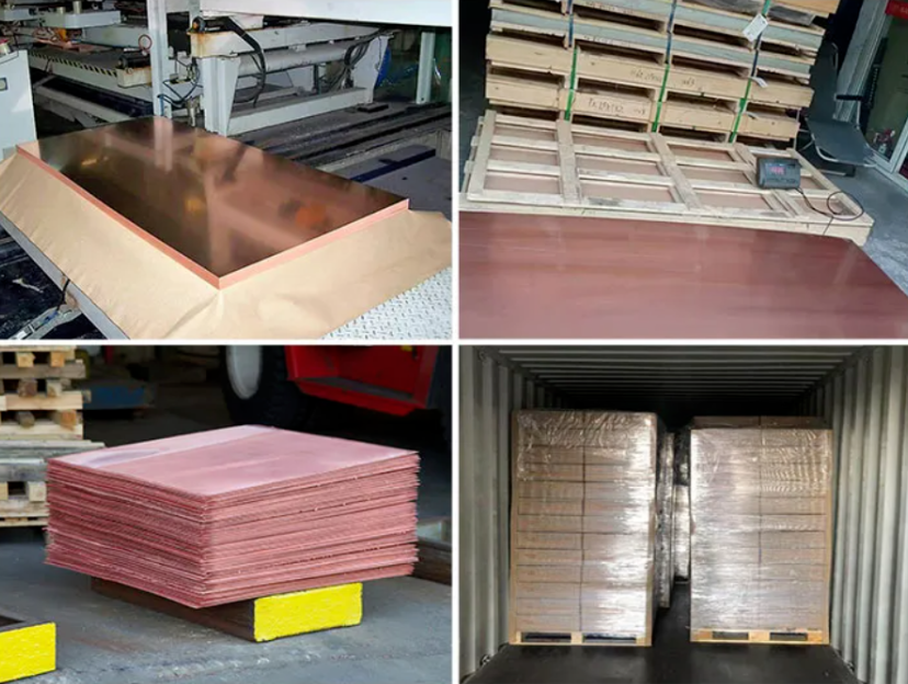 C11000 C10200 C12000 0.6-200mm Red Copper Sheet For Industrial Decorative Use