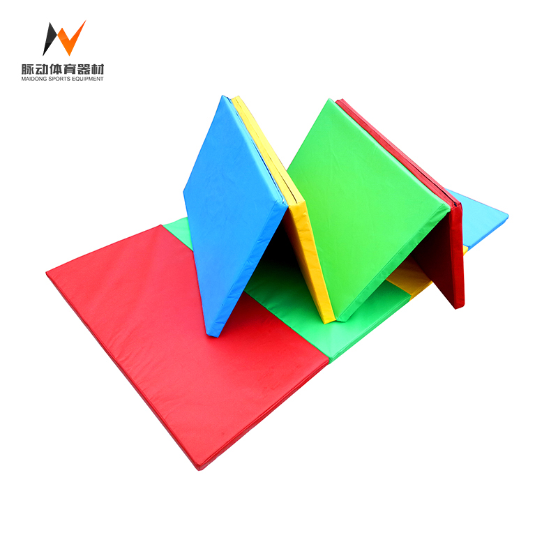 PVC Exercise Mat for Fitness in Gymnasium School Thick Folding Gymnastic Mat
