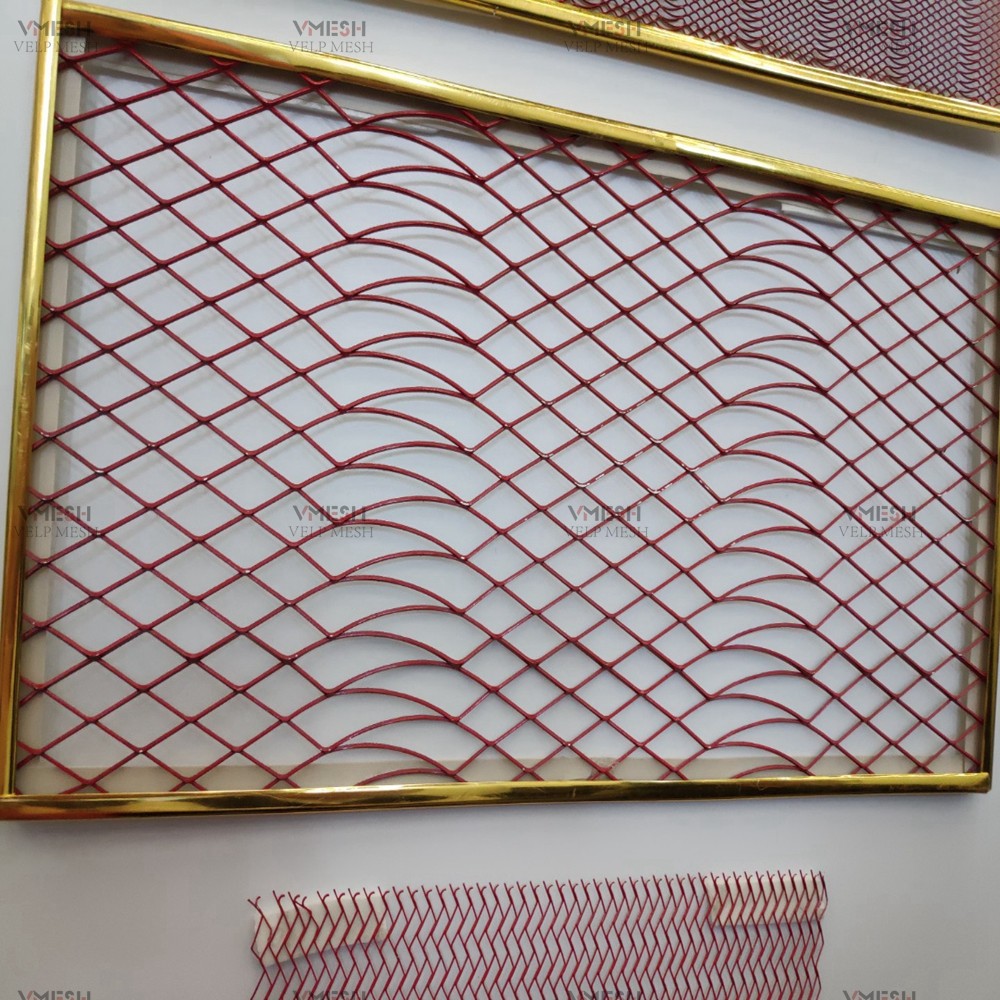 4mm Carbon Steel Heavy Duty Expanded Metal Mesh Gothic Style Decoration