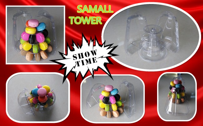 4 Tier Macaron Tower Dessert Food Display Stand For Cake Shop Sweets Packaging Box