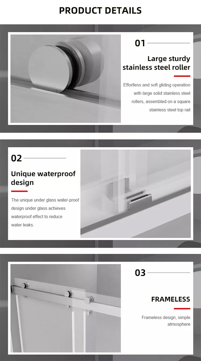 Polished Bathroom Shower Enclosure 8mm Tempered Glass Shower Cabin