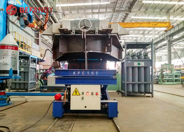 Automatic Electric Rail Type Battery Lift Table Cart