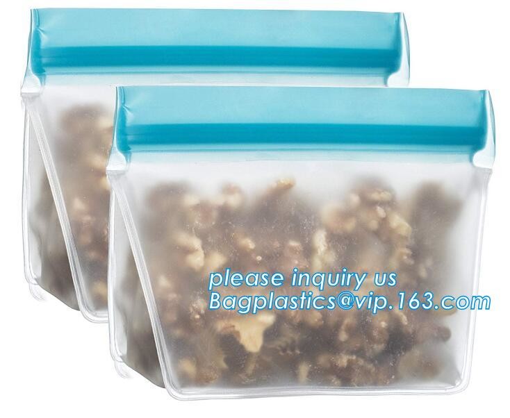 Seal Reusable Fresh Vegetable Meat Dog Cat Pet Food Storage Easy Clean 1 Liter Silicone Food Bag For Refrigerator bageas