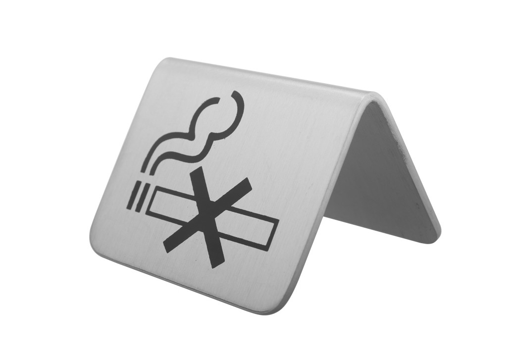 SS Stackable Table Tent Signs / " Smoking Area " " No Smoking " Warning Symbol Room Service Indicator