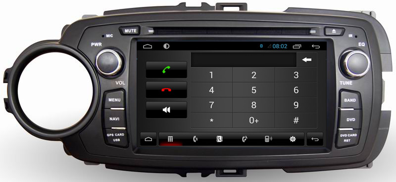 Ouchuangbo car stereo gps radio for Toyota Yaris with android 6.0 system steering wheel control