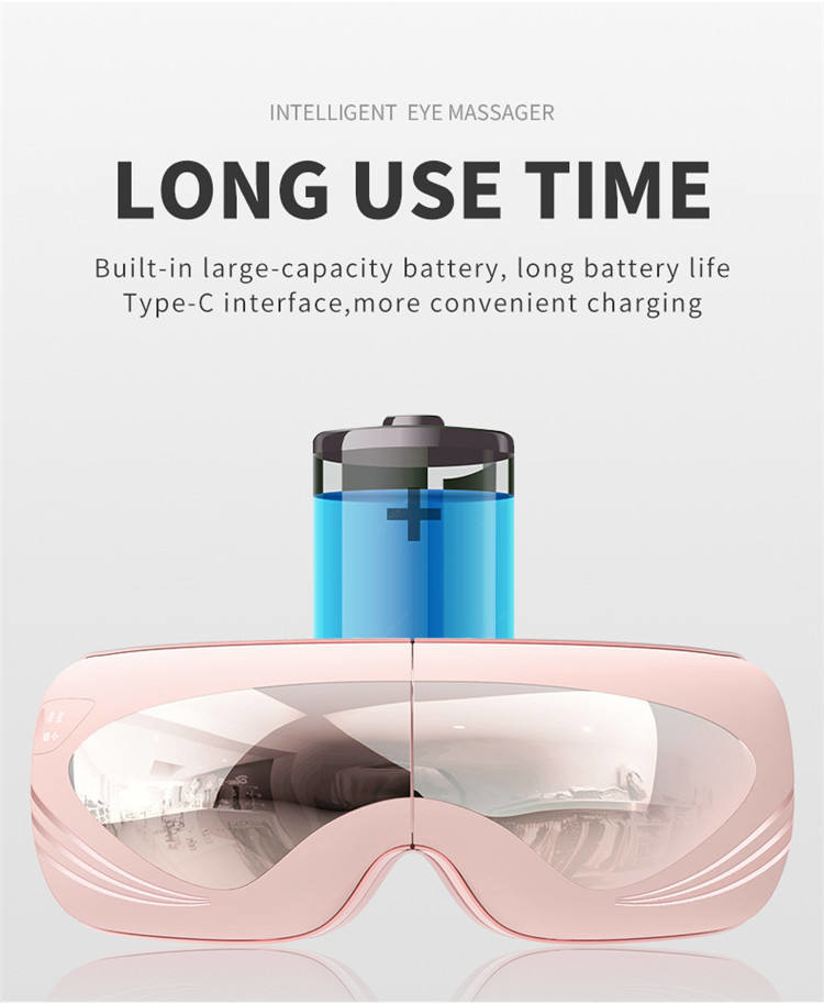 Eye Massager with Heat- Optional Music-Customizable Eye Massage Machine for Fatigue Relief-Dry Eyes & Better Sleep