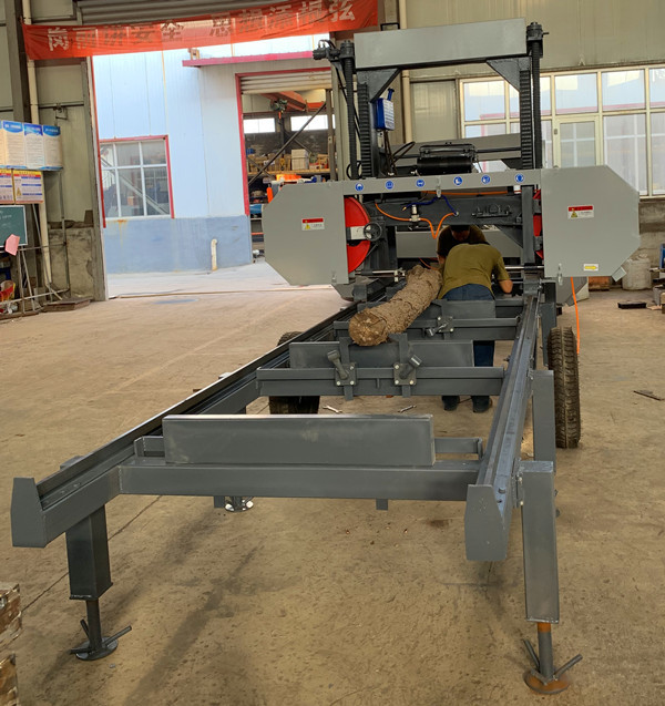 Portable Sawmill with Trailer, Wood Band Saw Mill with Mobile trailer