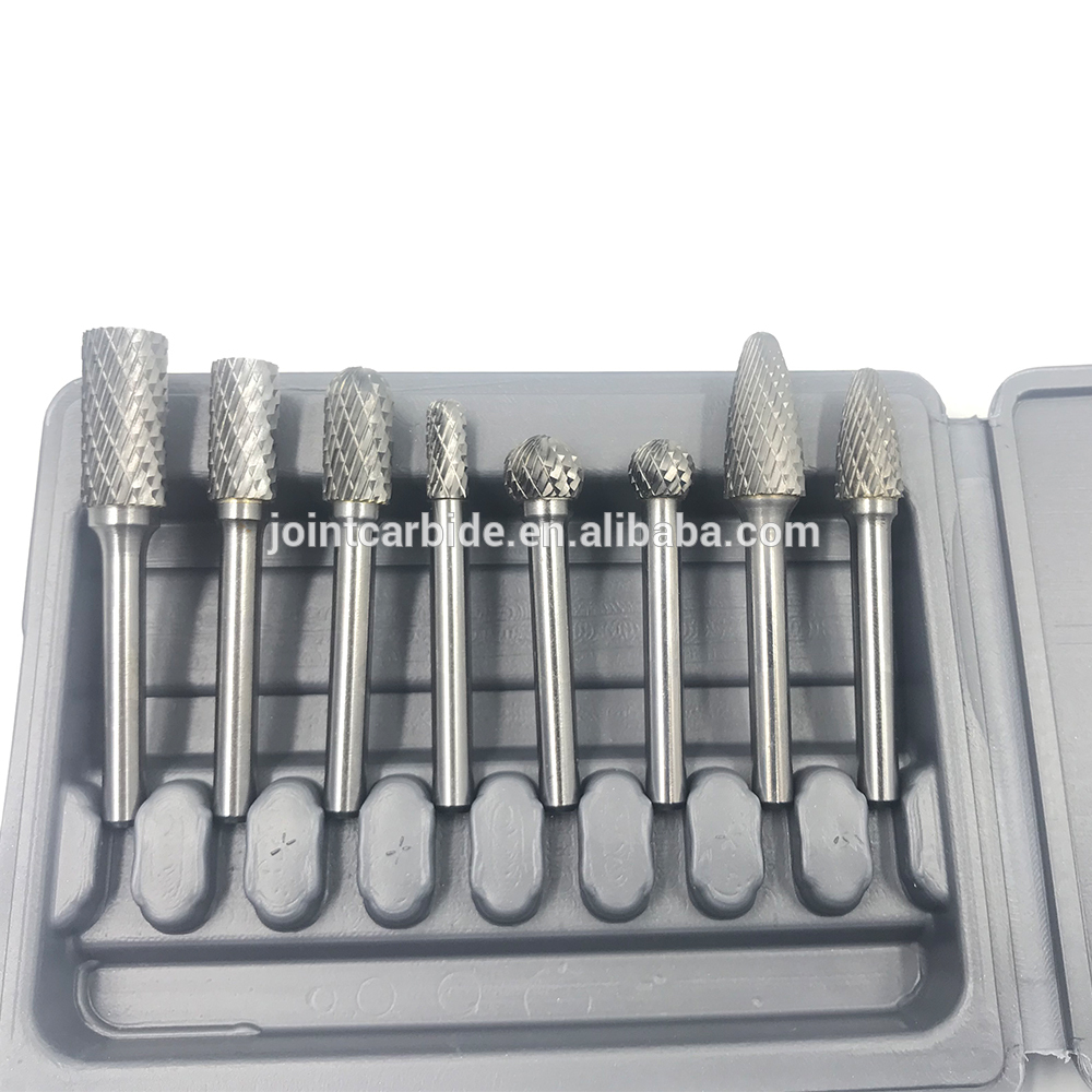 YG8 Industrial Cylindrical Carbide Burr Rotary Rasp For Drill Customized Shank Diamter
