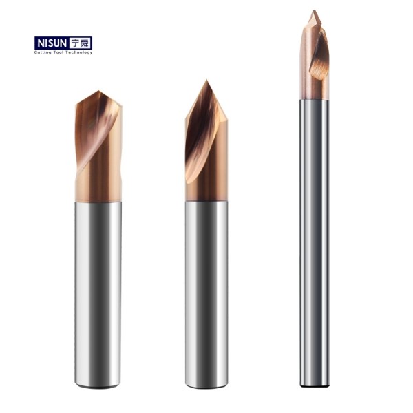 TiAlN Coating NC Spot Drills High Precision Twist Drill With 90 120 142 Degree Chamfer