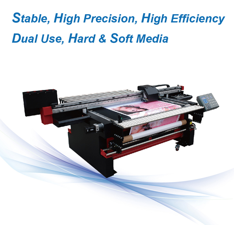 large format uv flatbed and roll printer KUF1600