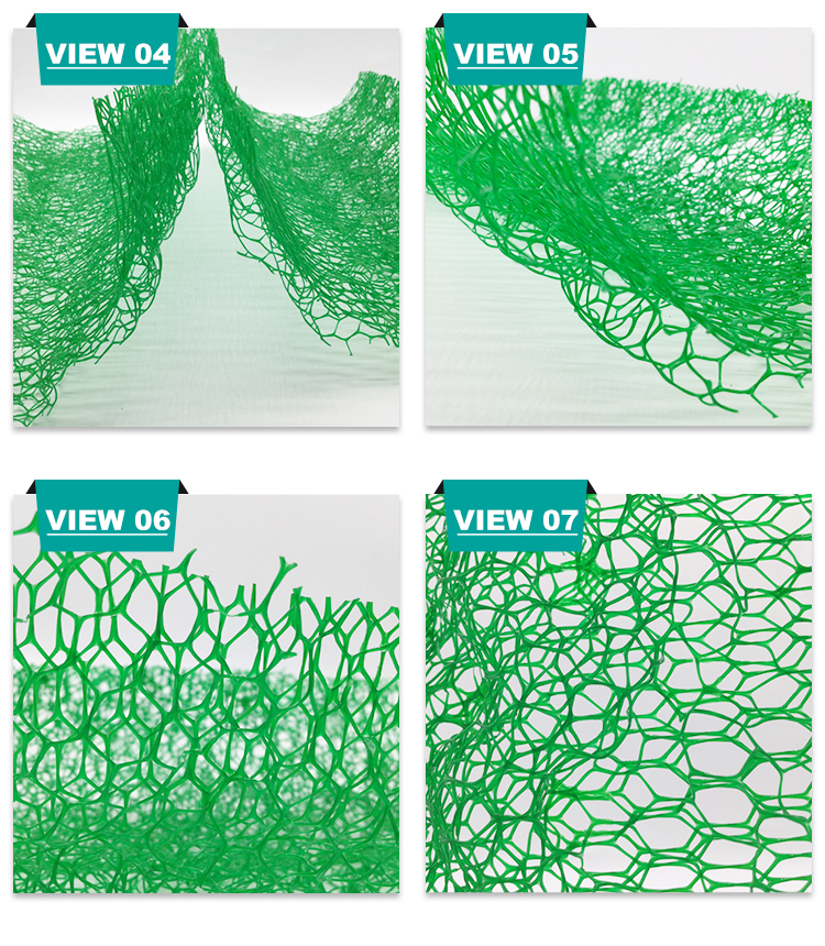 3D Geomat HDPE PE Plastic Net for 2.0m-2.5m Width Erosion Control and Drainage System