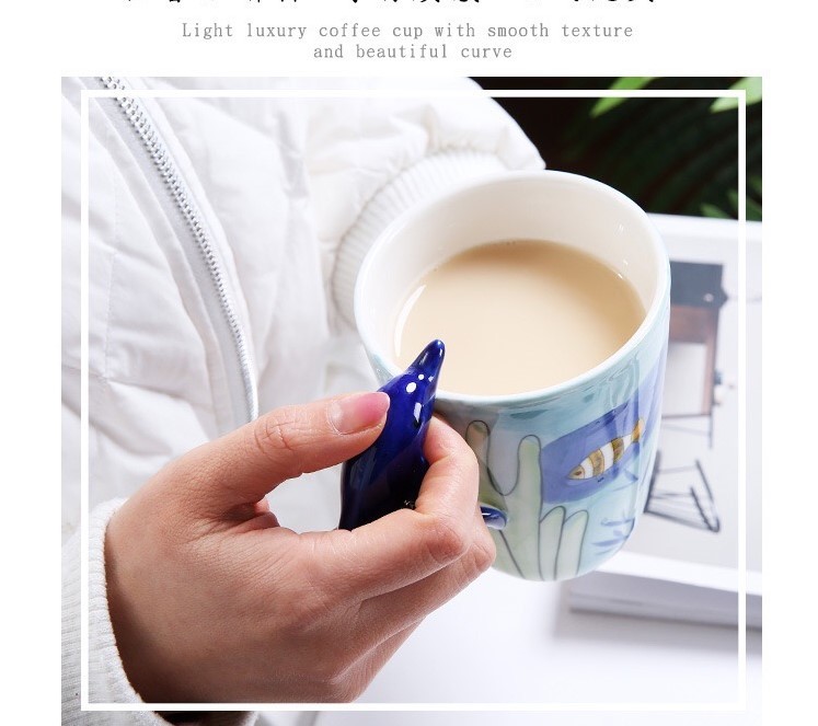 Hotel Whale High Temperature Handmade Ceramic Travel Mug