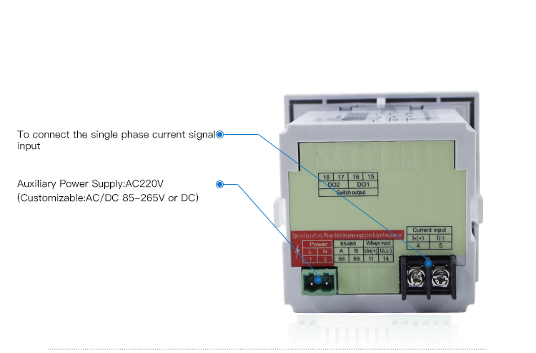 80*80 Single phase ampere meter/current panel meter for distribution box