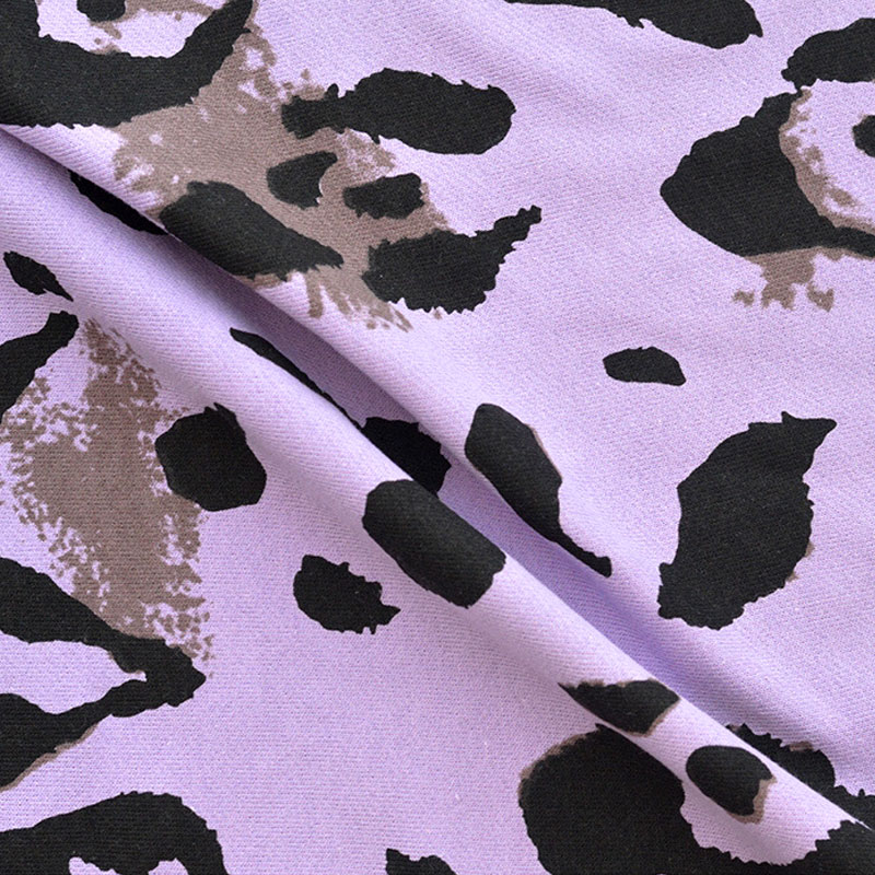 OEM 71% Cotton 29% Polyester Printed Sweater Knit Fabric By The Yard