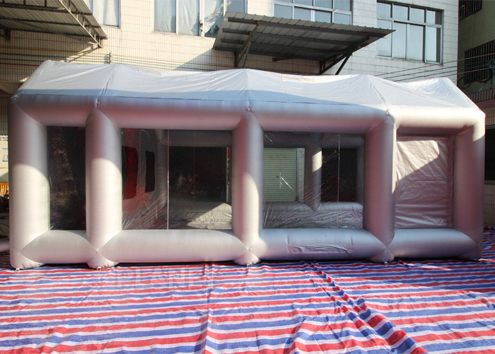 Automobile Oxford Cloth Silver Inflatable Spray Booth With Removable Flooring