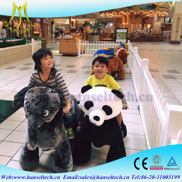 Hansel motorized plush riding animals for kiddie ride for sale in usa