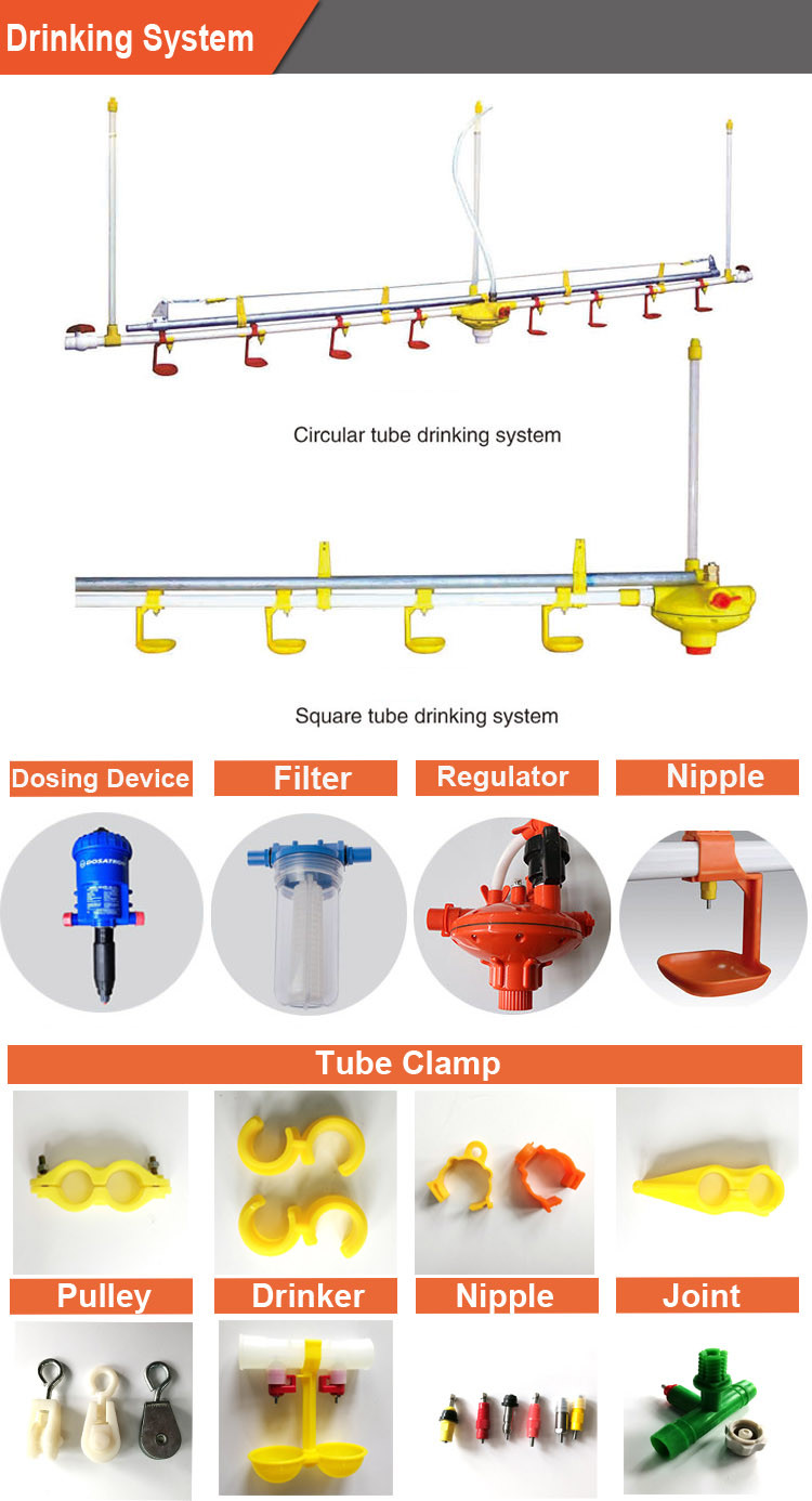 Plastic Poultry Nipple Drinker For Broiler Chicken