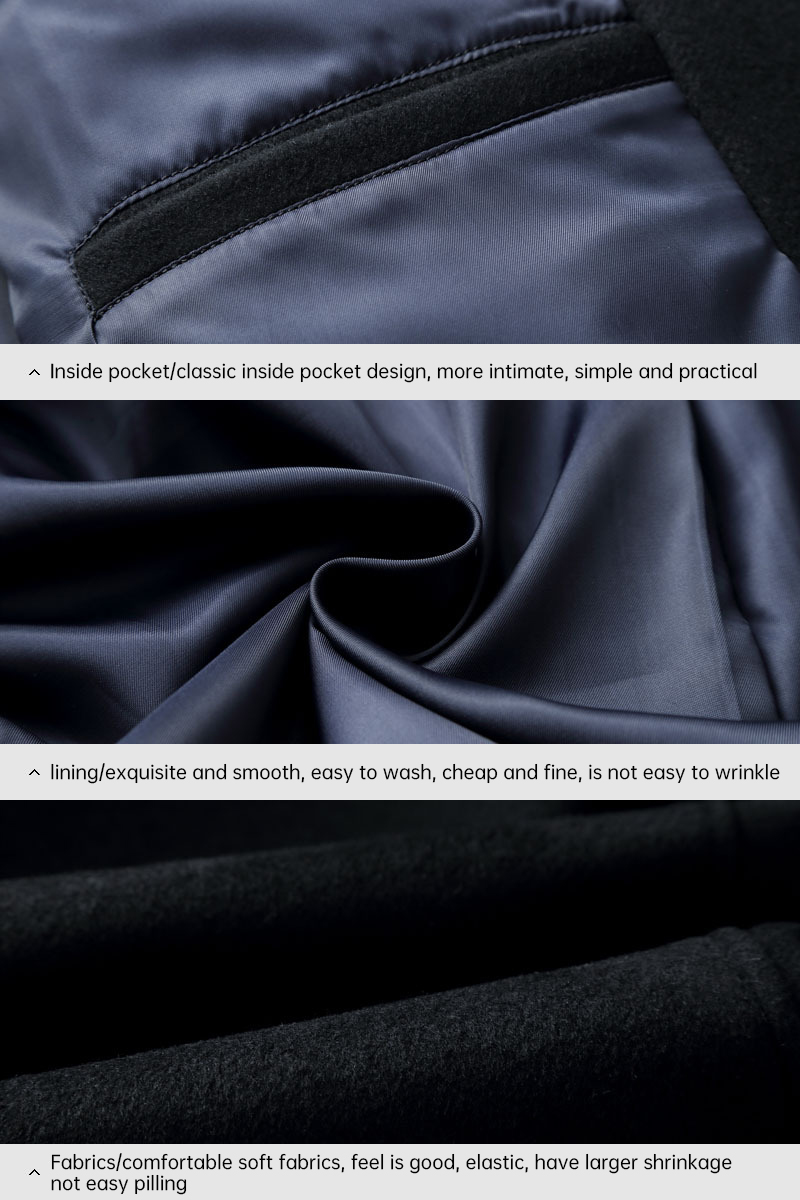 Nonwoven Weaving Method LCBZ Waterproof Thick Knee Length Wool Jacket for Men