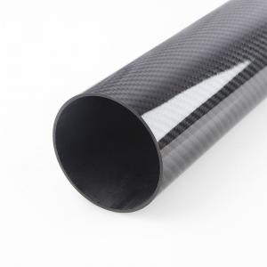 China Lightweight 16mm Roll Wrapped Carbon Fibre Tube Woven Finish on sale