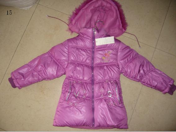 Apparel girl's padding jackets stock(coats,tops,children's clothing,children's