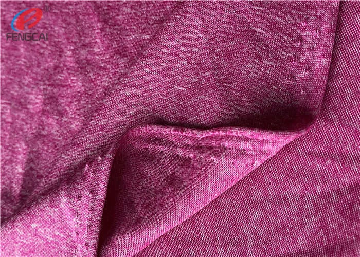 150gsm 100% Polyester Weft Knitted Fabric Melange Single Jersey Fabric