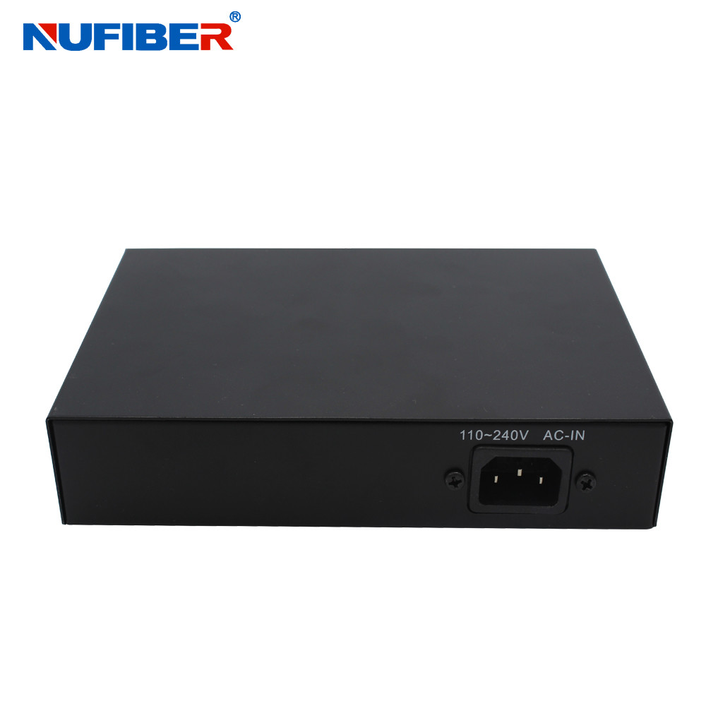 10/100Mbps Nonstandard 24V POE Powered Switch Maxmium 24 Watts Each Port Iron Case Black
