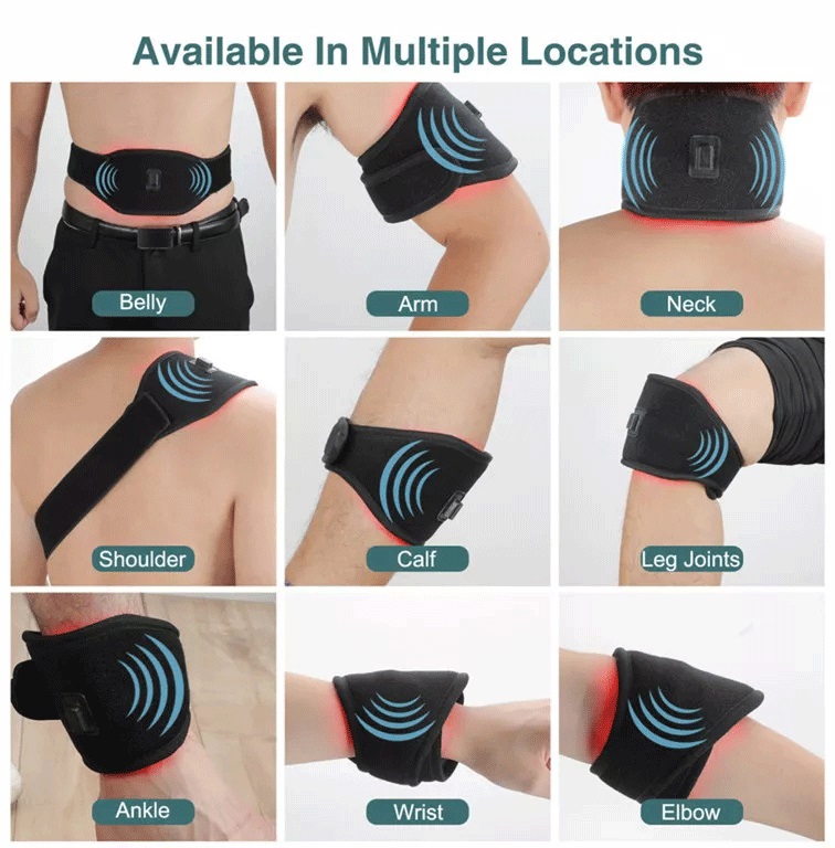 Red light 660nm 850nm hot pads physical therapy heating pad for pain relief period pain relief device
