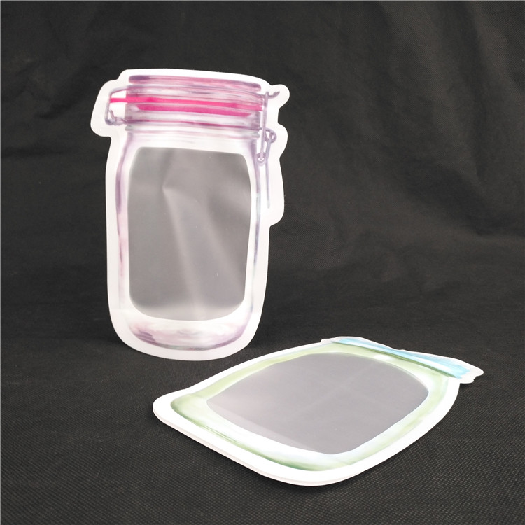 Special Shaped Printing Logo Food Grade Juice Milk Jelly Liquid Stand up Bottle Shape Sachets