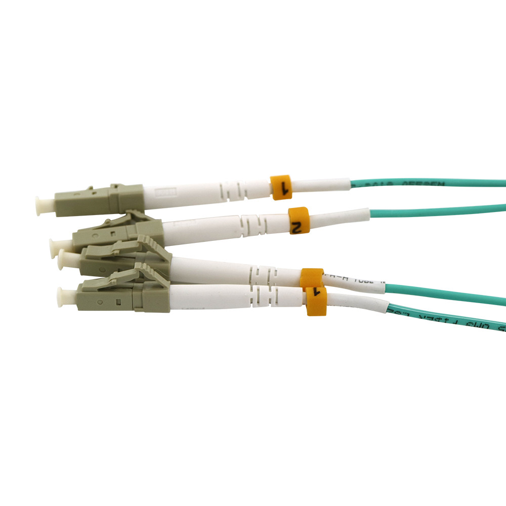 FTTH OM3 LC-LC-UPC 3mm 1m Duplex Fiber Optic Patch Cord LSZH