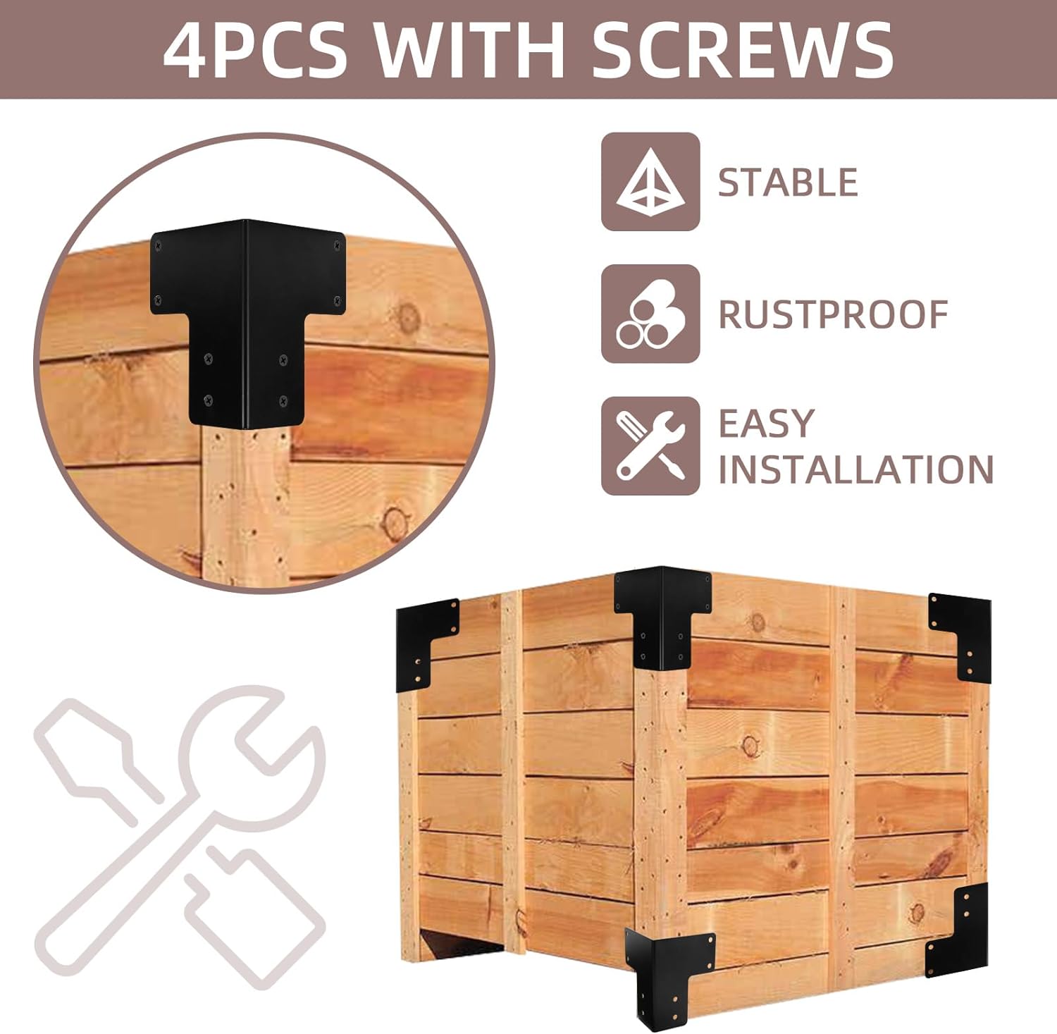 Sturdy Steel Workbench Corner Bracket Kit With Brass Material OEM