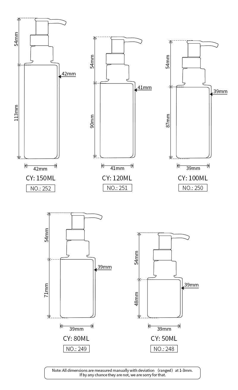 0.15L Cosmetic Foam Bottle , 41mm Diameter Foam Hand Sanitizer Pump Bottle