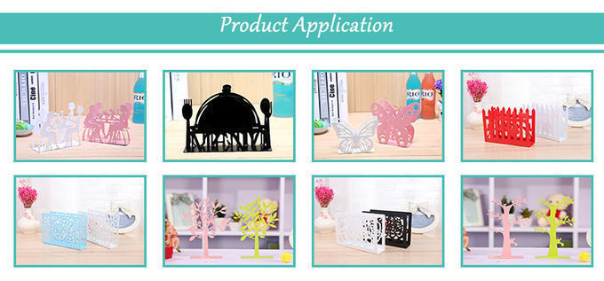 Custom Paper Metal Napkin Holder , Metal Tissue Holder For Home Decor 3