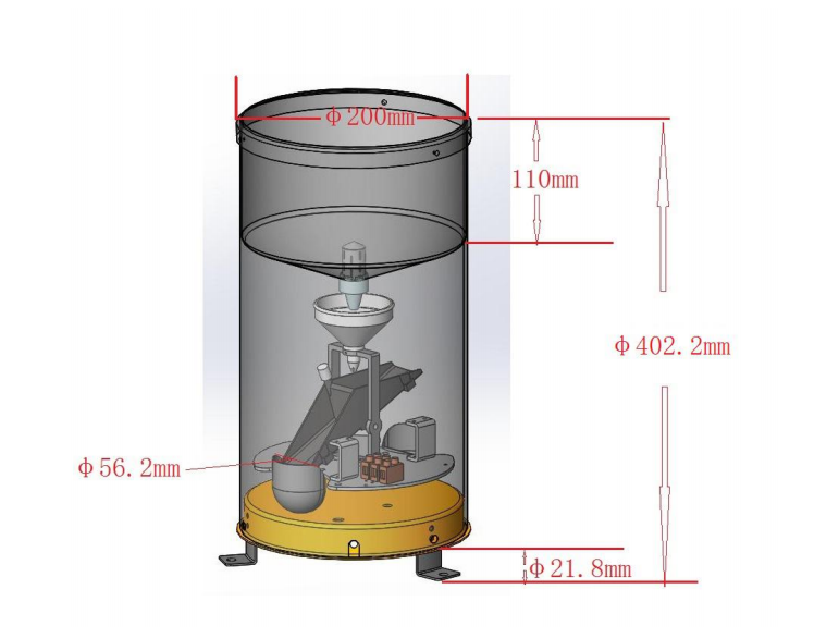 Steel Stainless BGT WS-601SS5 RS485 Tipping Bucket Rain Gauge for Environmental Monitoring