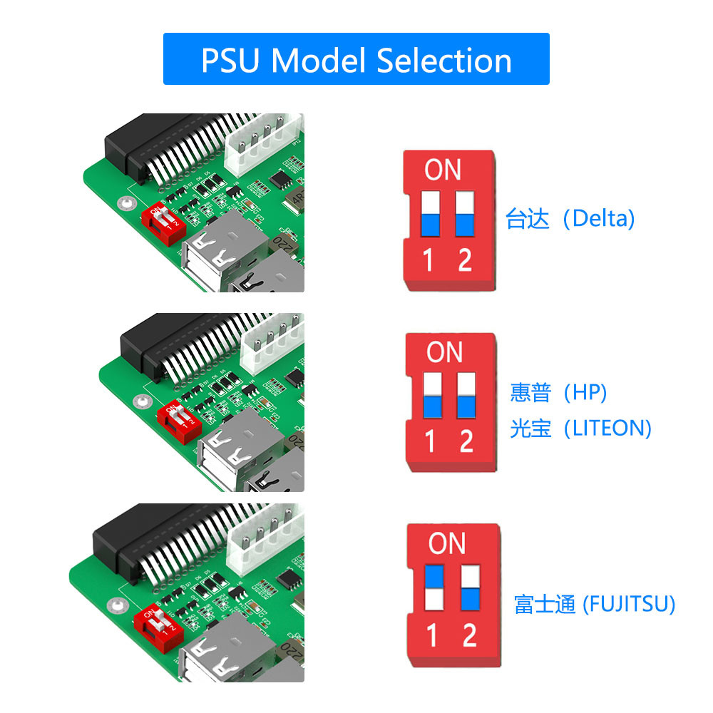 Power Supply Server PSU Breakout Board QC 2.0 For HP DELTA FUJITSU