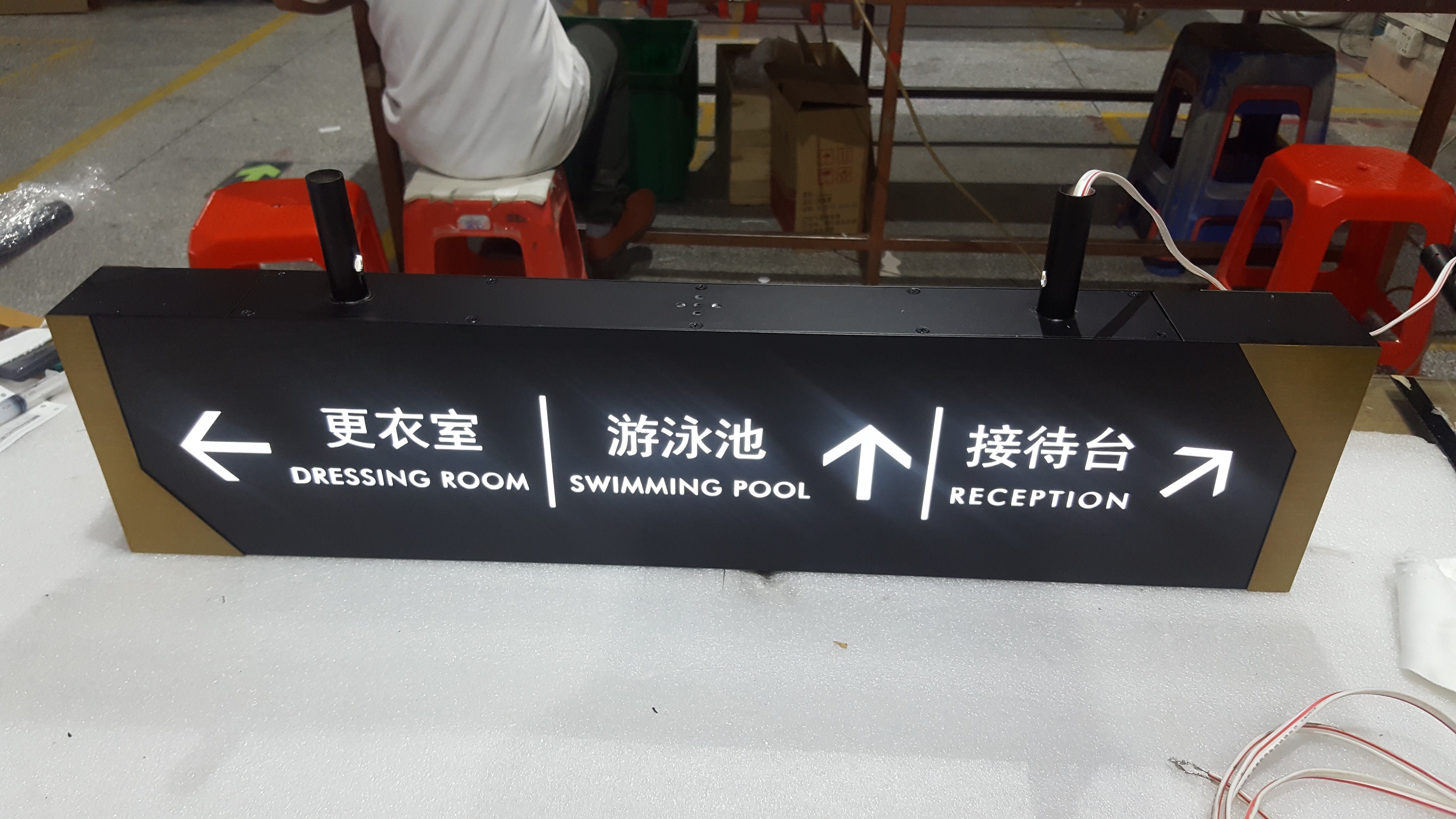 Blue Illuminated LED Light Boxes Single / Double Sided 600*800*120mm