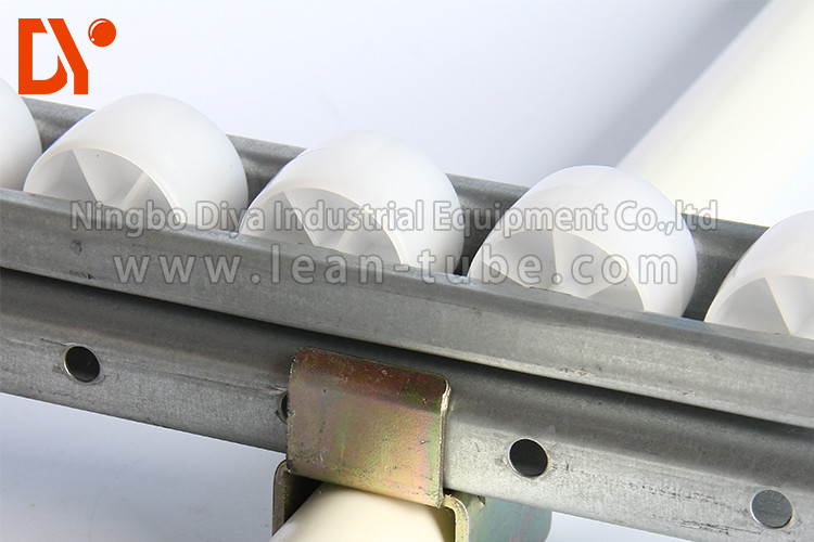 Sheet Metal Silding Plastic Roller Track Customized Size For Industrial Storage