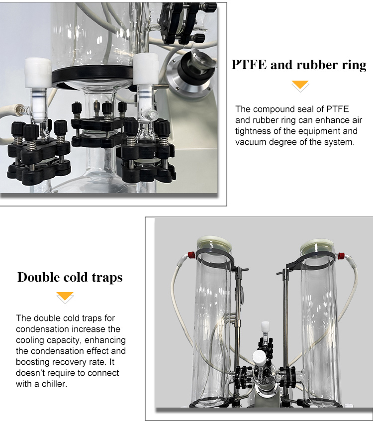 20L Industrial Lab Rotary Evaporator With Double Condenser Distillation