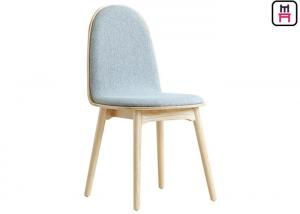 China Nordic Fabric Low Back Wooden Dining Chairs Coloured Indoor Commercial Furniture on sale
