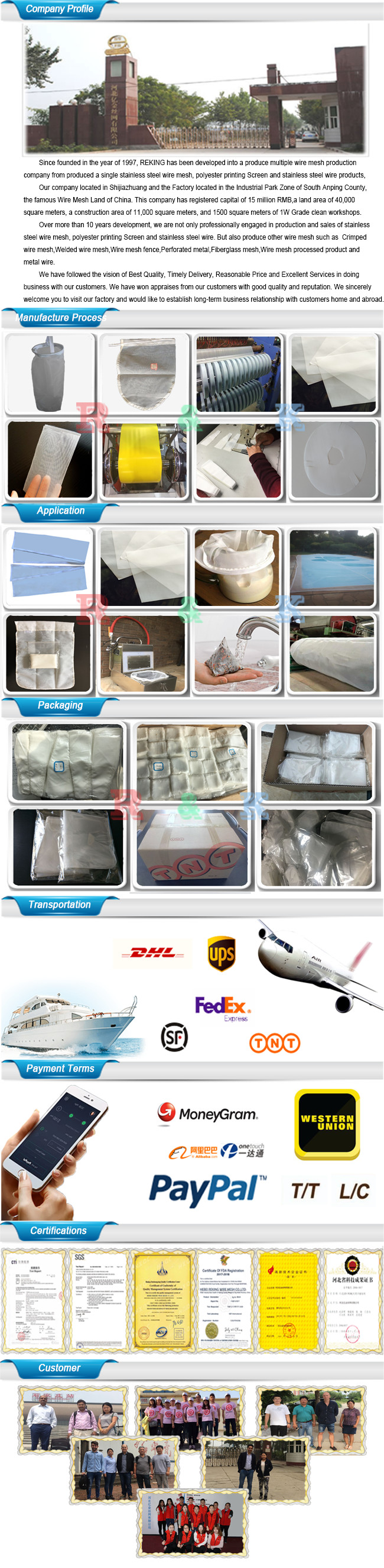 4*5 Cm Nylon Filter Mesh 100% Polyamide Material For Food Industry
