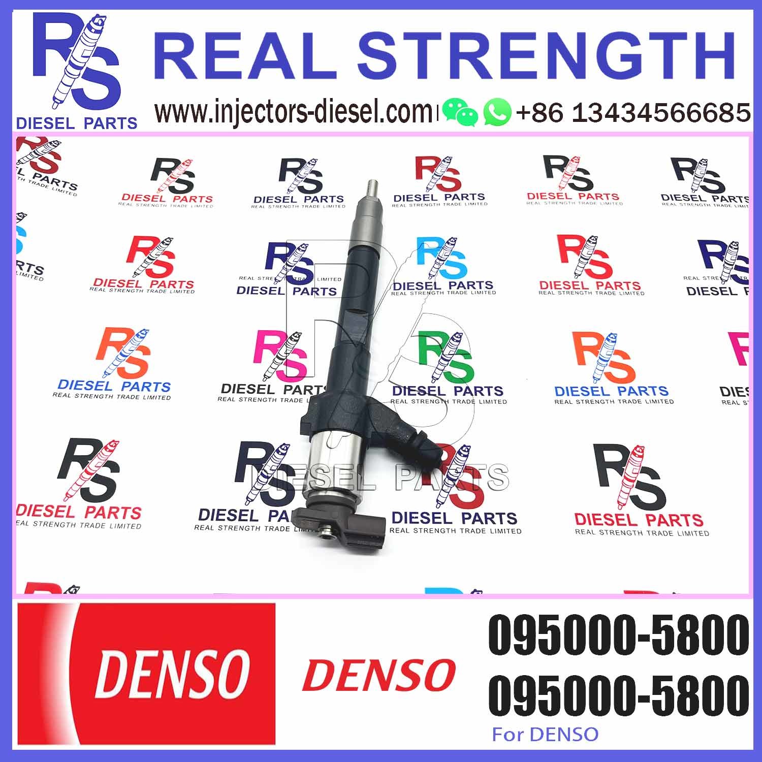 Diesel Fuel Injector 6C1Q9K546AC 6C1Q-9K546-AC 095000-580# 095000-5801 095000-5800 for Ford Transit 2.2L 2.4L TDCi Puma