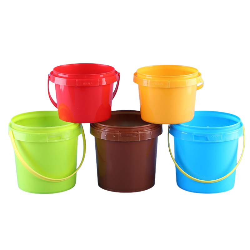 Multi-purpose Red Square Plastic Pail Bucket with Handle Certified and GAP/ISO/FDA