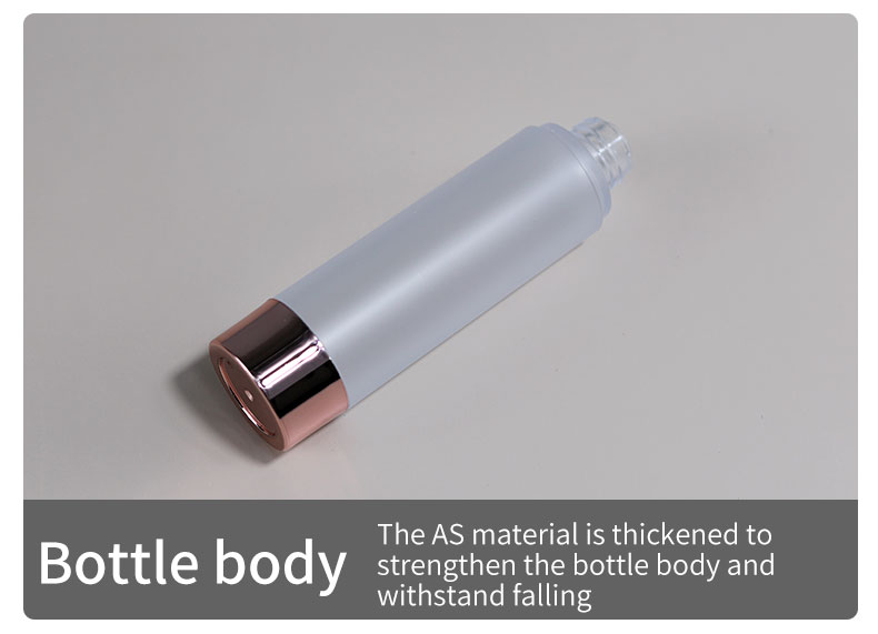 AS Material Luxury Airless Bottle Custom Airless Lotion Bottles Rose Gold