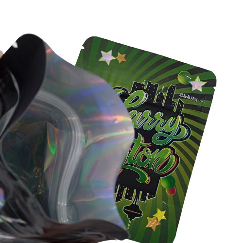 Three Sides 300g 150g Mylar weed Packaging Pouch Zipper Mylar Aluminum Foil Bags