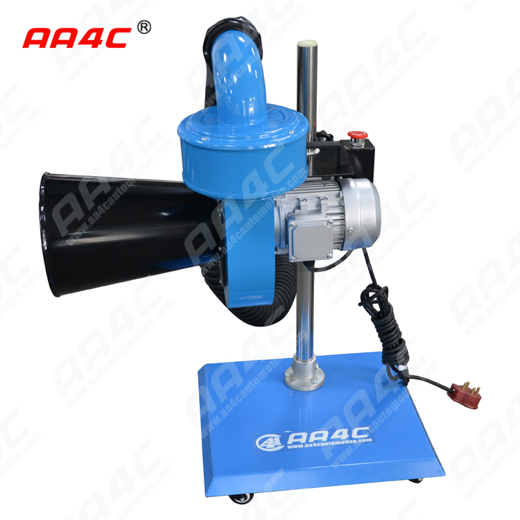 AA4C car exhaust extracting system auto vehicle exhaust dolly for car with single or dual pipe control customize siz