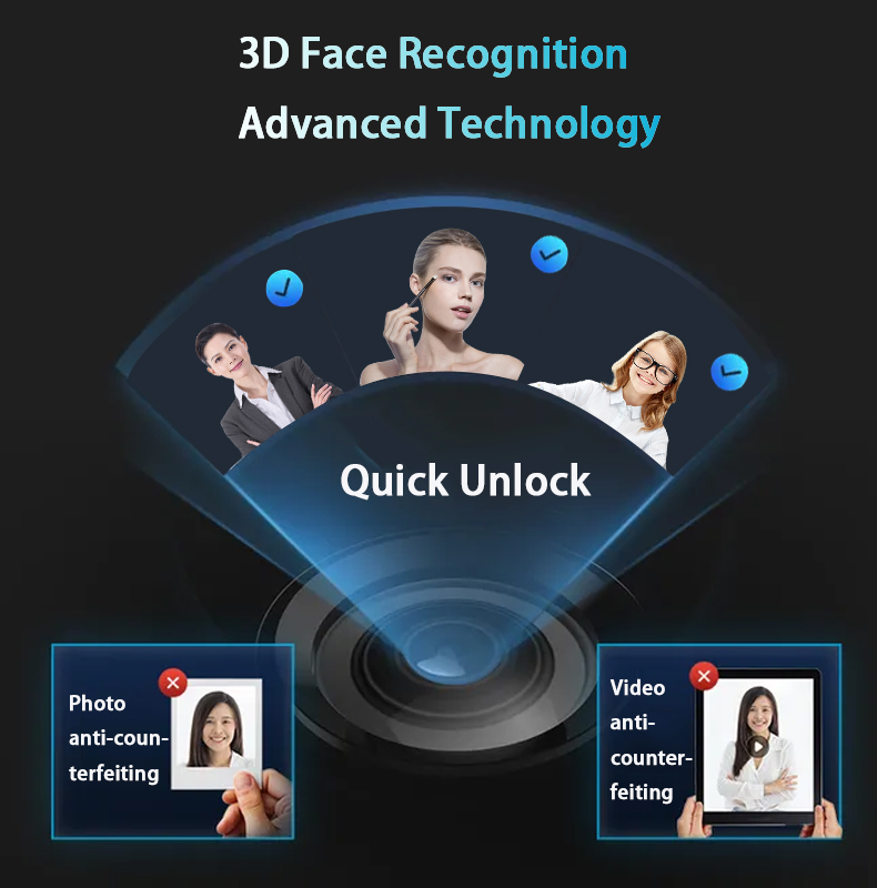 S937MAX 3D Face Recognition Camera Fingerprint Door Lock WiFi Code Card Smart Lock Door