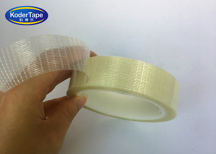 PET Fiberglass Mesh Filament Transparent Adhesive Tape Double Sided For Carpet Excellent Self Adhesion