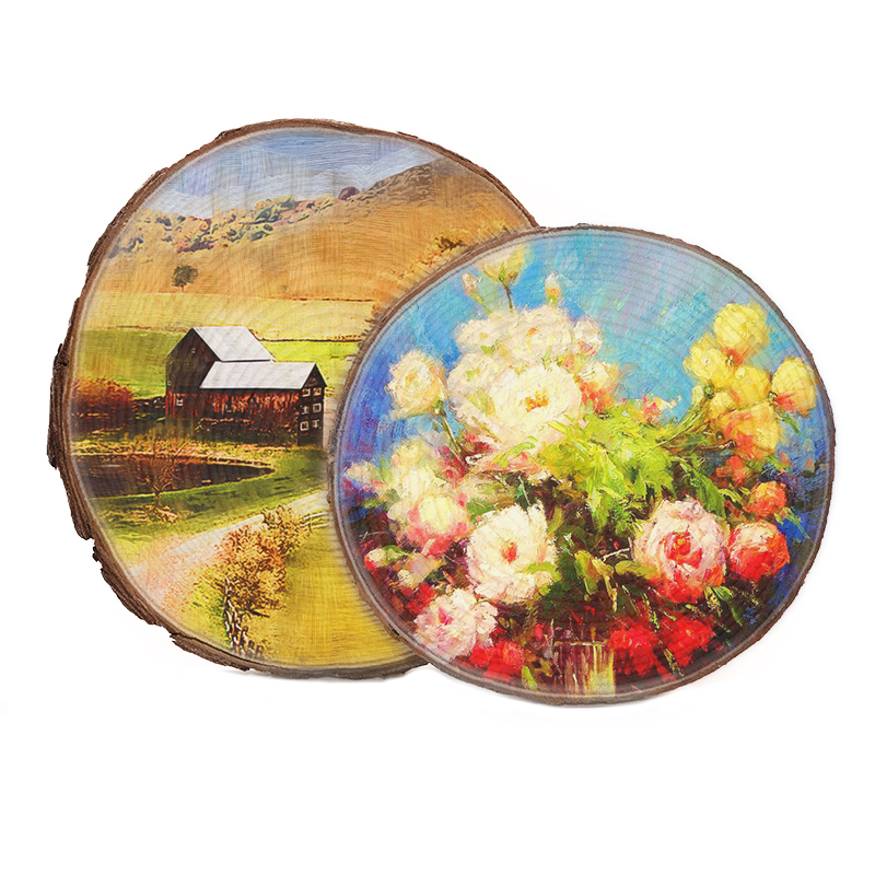 Bark Log 12cm Unfinished Wood Crafts Natural Wood Slices