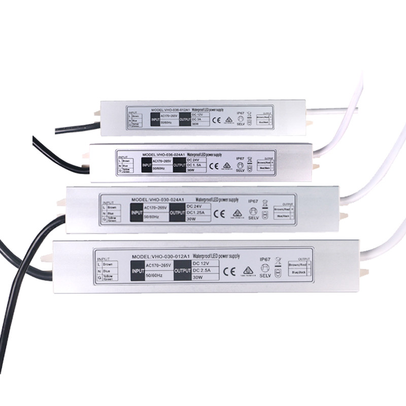SAA Certificate Slimline LED Driver 12V 30W Waterproof Constant Voltage IP67