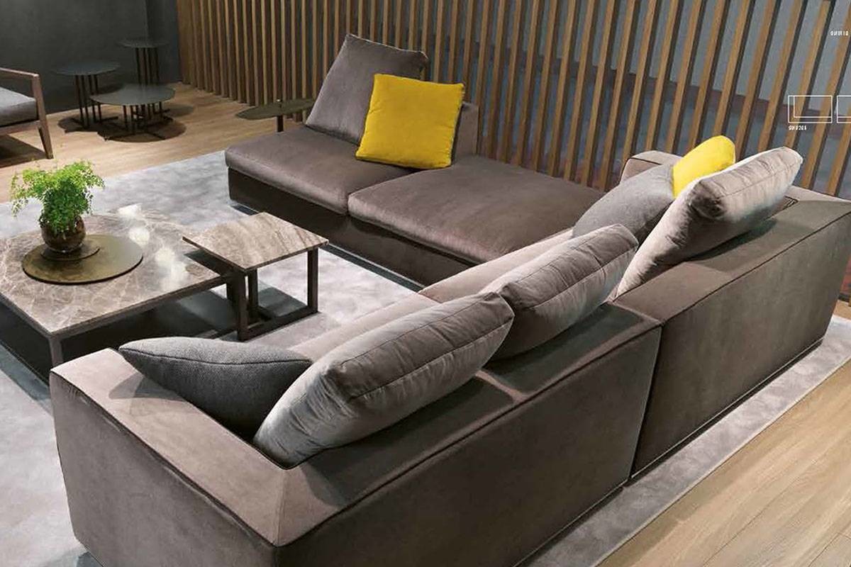 Fabric Modern Sectional Living room Sofa leather wood frame with factory price