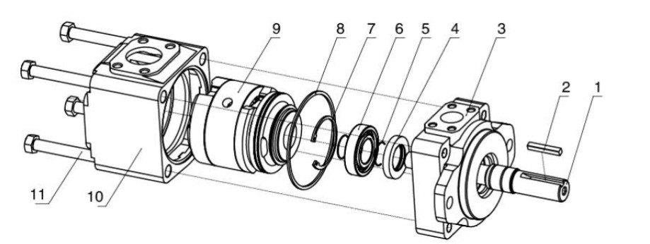 Hydraulic Denison Vane Pumps 28Mpa Max Pressure For Engineering Machinery